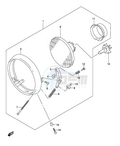 GZ250 (P19) drawing HEADLAMP (MODEL K2 P24)