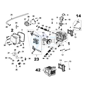 VCLIC EVP drawing CYLINDER HEAD / CYLINDER