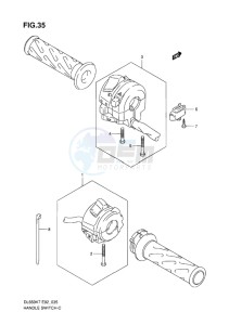 DL 650 V-STROM EU-UK drawing HANDLE SWITCH