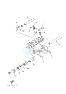 YXZ1000E YXZ10YPXG YXZ1000R EPS (2HC4) drawing SHIFT SHAFT