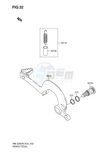 RM-Z250 (E24) drawing BRAKE PEDAL