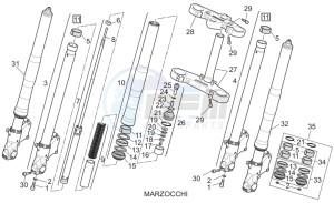 V 11 Cafe Ballabio 1100 drawing Front fork II