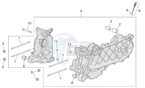 Scarabeo 50 4T E2 drawing Crankcase