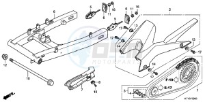 CBR125RTC drawing SWINGARM