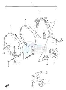 GSF1200 (E2) Bandit drawing HEADLAMP (GSF1200T V W X Y)