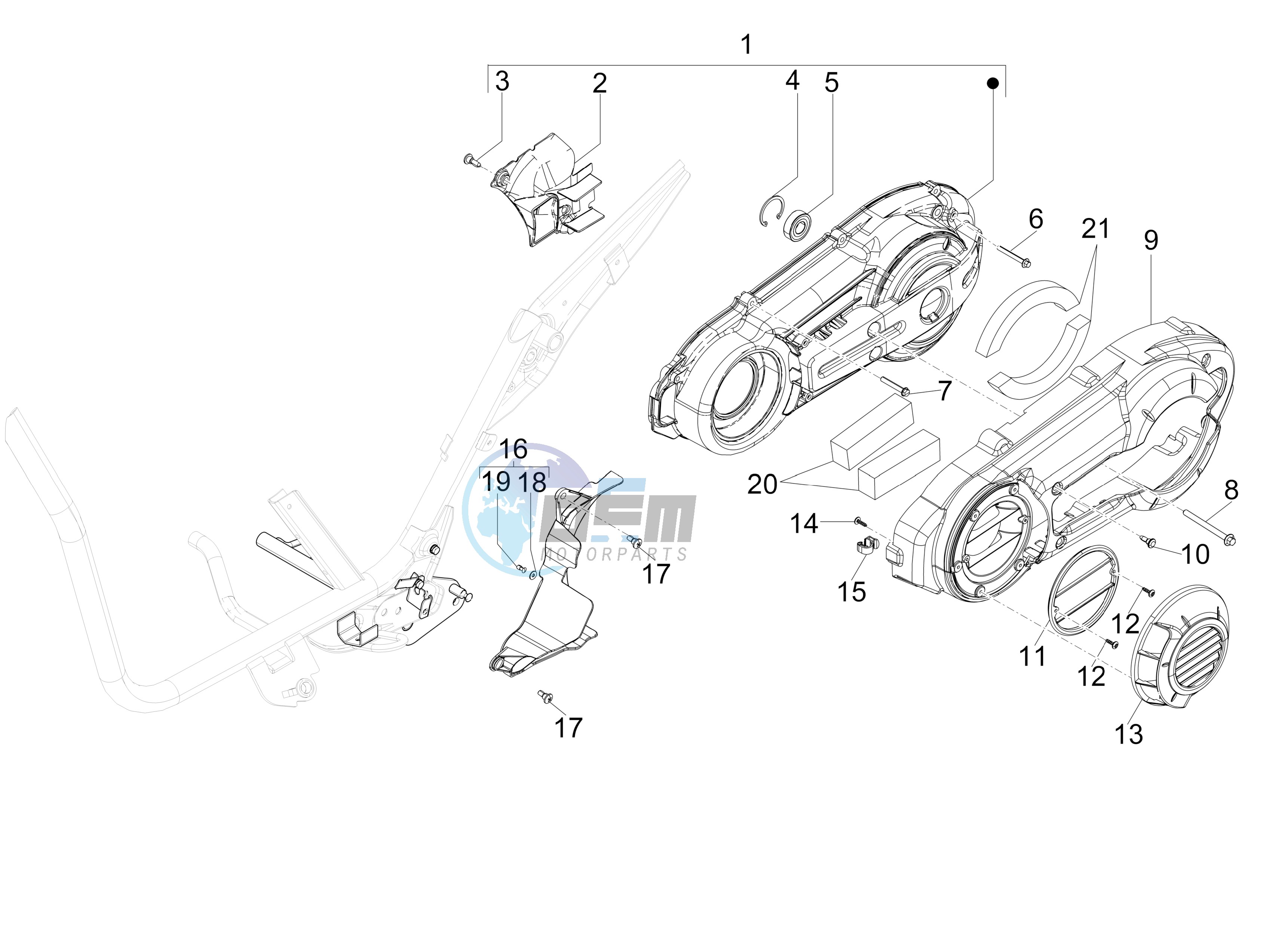 Crankcase cover - Crankcase cooling