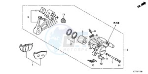 CBR125RSC drawing REAR BRAKE CALIPER