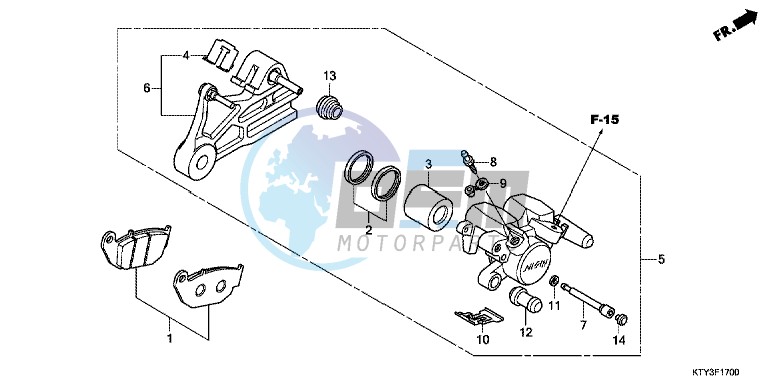 REAR BRAKE CALIPER