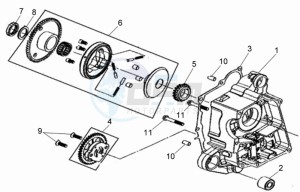 CELLO 50 45KMH drawing CRANKCASE RIGHT / OIL PUMP