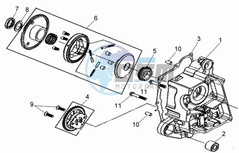 CRANKCASE RIGHT / OIL PUMP