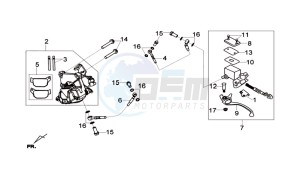 MAXSYM 600I drawing REAR BRAKE CALIPER / BRAKE MOUNT