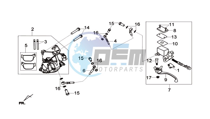 REAR BRAKE CALIPER / BRAKE MOUNT