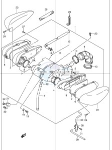 VL250 (E2) drawing AIR CLEANER (MODEL Y K1)