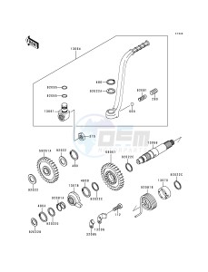 KDX 200 E [KDX200] (E4-E6)) [KDX200] drawing KICKSTARTER MECHANISM