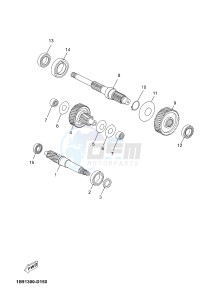 YPR125R XMAX 125 EVOLIS 125 (2DM3 2DM3) drawing TRANSMISSION