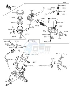 Z1000SX_ABS ZX1000MFF FR GB XX (EU ME A(FRICA) drawing Front Master Cylinder