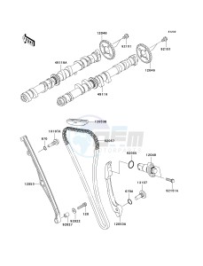 ZX 600 N [NINJA ZX-6RR] (6F) N6F drawing CAMSHAFT-- S- -_TENSIONER