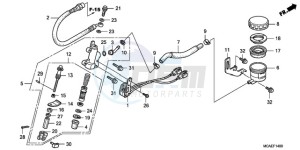 GL18009 Europe Direct - (ED) drawing REAR BRAKE MASTER CYLINDER