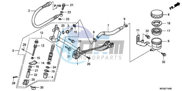 REAR BRAKE MASTER CYLINDER