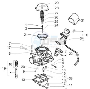 ET4 150 Leader drawing Carburettor (Walbro-Keihin)