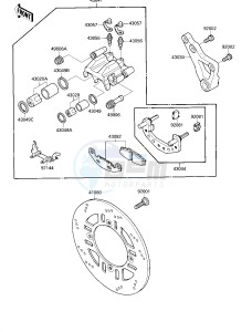 ZX 600 C [NINJA 600R] (C1-C2) [NINJA 600R] drawing REAR BRAKE