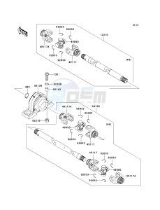 KAF 950 G [MULE 4010 TRANS4X4 DIESEL] (G9F-GAF) GAF drawing DRIVE SHAFT-PROPELLER