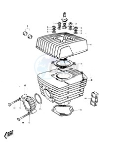 KH 100 B (B7-B8) drawing CYLINDER HEAD_CYLINDER