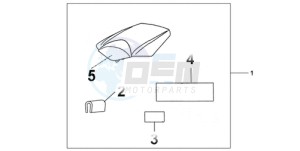 CBR1000RAA Europe Direct - (ED / ABS HRC) drawing SEAT COWL*YR263P*