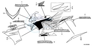 CBR500RF CBR500R UK - (E) drawing MARK/ STRIPE