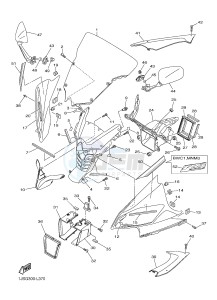 YZF-R6 600 R6 (1JSG 1JSH) drawing COWLING 1