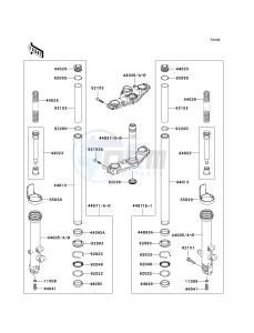 ER 650 A [ER-6N (AUSTRALIAN] (A6F-A8F) A7F drawing FRONT FORK