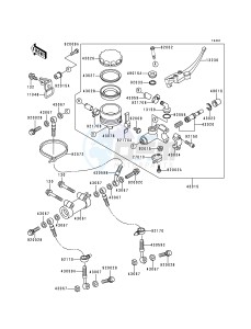 ZX 750 N [NINJA ZX-7RR] (N1-N2) [NINJA ZX-7RR] drawing FRONT MASTER CYLINDER