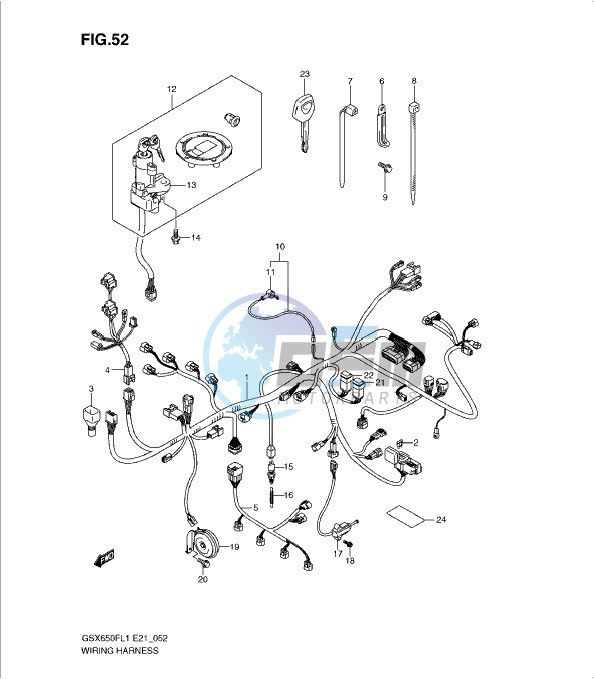 WIRING HARNESS (GSX650FL1 E21)