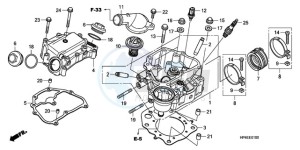 TRX420FE9 Australia - (U / 4WD) drawing CYLINDER HEAD