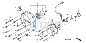 CB13009 Australia - (U / MME TWO) drawing RIGHT CRANKCASE COVER