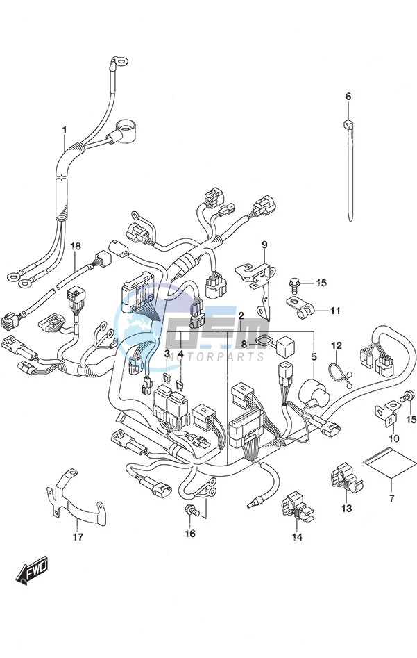 Harness Remote Control w/Power Tilt