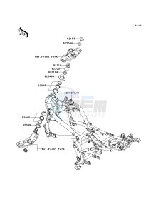 KLE 650 A [VERSYS] (9F-9F) A8F drawing FRAME-- A7F_A8F- -