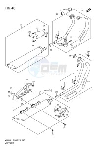 VL800 (E3-E28) VOLUSIA drawing MUFFLER (VL800CL1 E3)