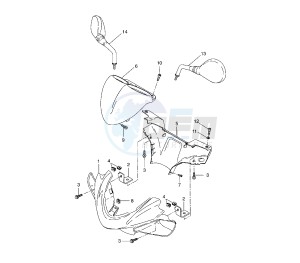 YQ AEROX 50 drawing COWLING