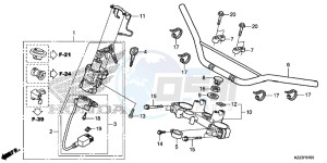 CRF250LD CRF250L UK - (E) drawing HANDLE PIPE/TOP BRIDGE