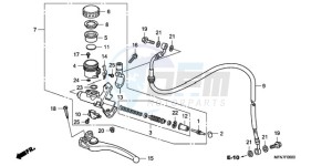 CB1000RA Europe Direct - (ED) drawing CLUTCH MASTER CYLINDER