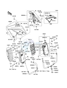 KX250F KX250YCF EU drawing Radiator