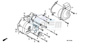 XL700V9 UK - (E / MKH) drawing LEFT CRANKCASE COVER