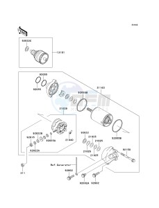 JS 800 A [800 SX-R] (A6F-A9F) A6F drawing STARTER MOTOR