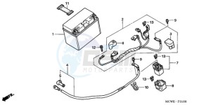 VFR800A9 France - (F / ABS CMF MME) drawing BATTERY