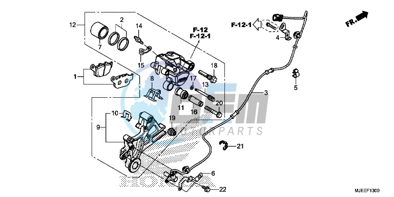 REAR BRAKE CALIPER