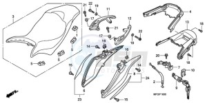 CB600FAA E / ABS MKH drawing SEAT/REAR COWL