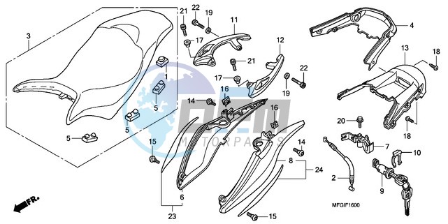 SEAT/REAR COWL