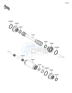 BRUTE FORCE 750 4x4i EPS KVF750GGF EU drawing Drive Shaft-Propeller