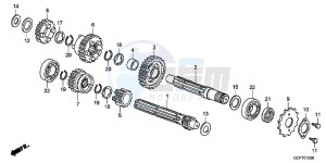 CRF70FC drawing TRANSMISSION